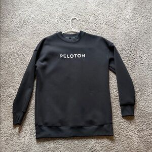 Peloton Scuba Black Women's Crewneck Sweatshirt with Shiny Logo